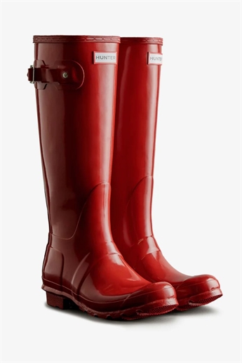 Hunter, Original Tall Gloss boot, Military red